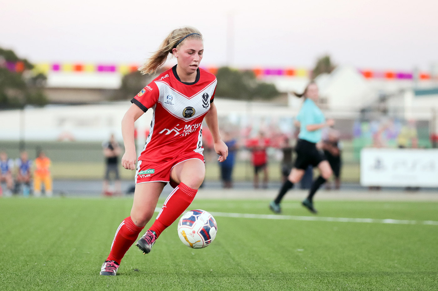 Former Leicester City Women's Premier League player Fiona Worts in action for Adelaide Uni