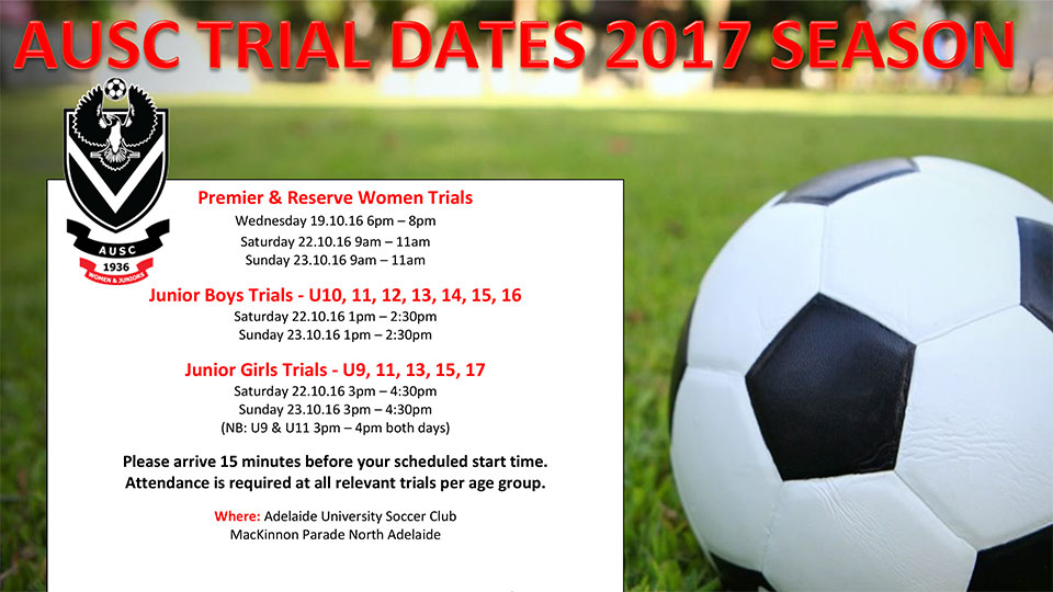 2017 AUSC trial dates